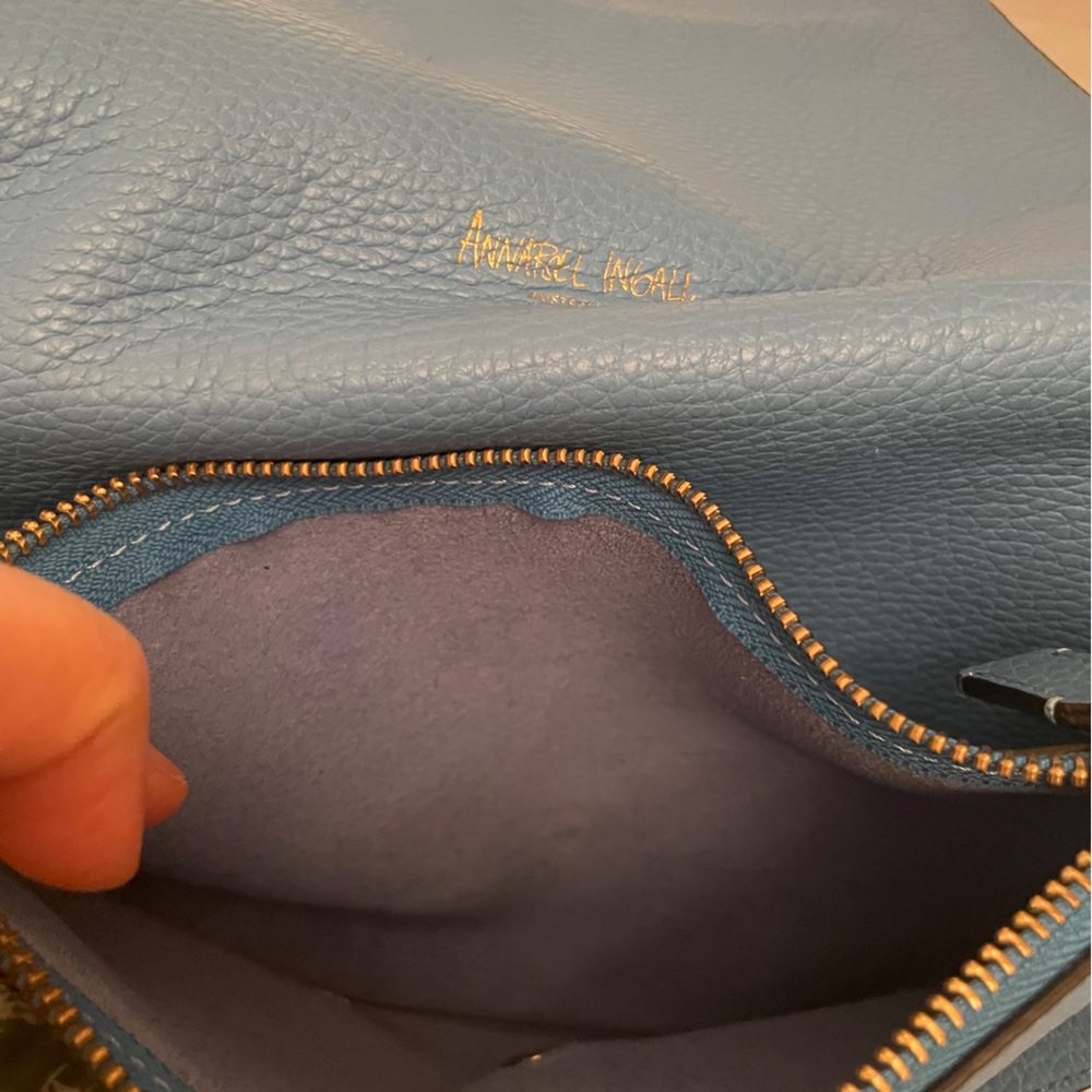 Annabel Ingall Sky Blue Crossbody Bag with Gold Accents - Picture 5 of 16